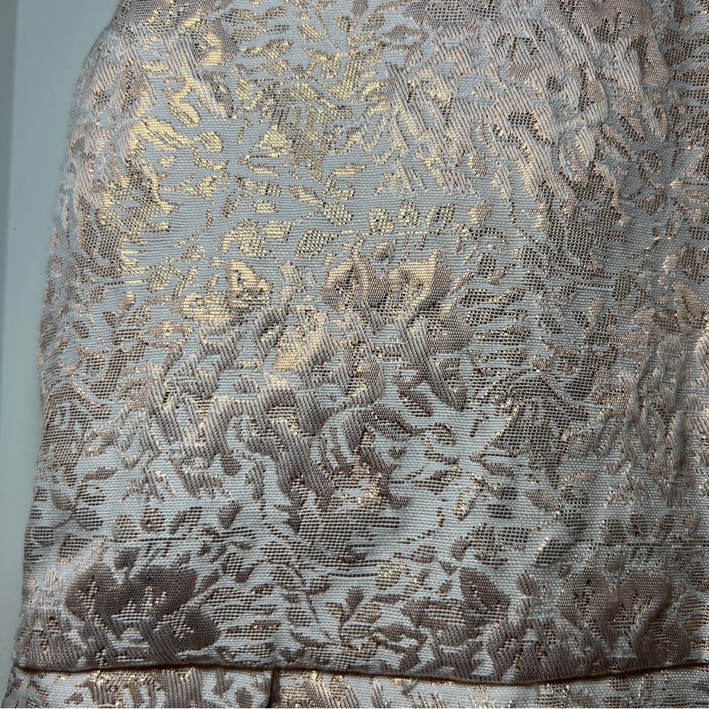 Carter's Elegant Gold and Cream Embossed Floral Dress Girl’s 4T - Picture 4 of 16